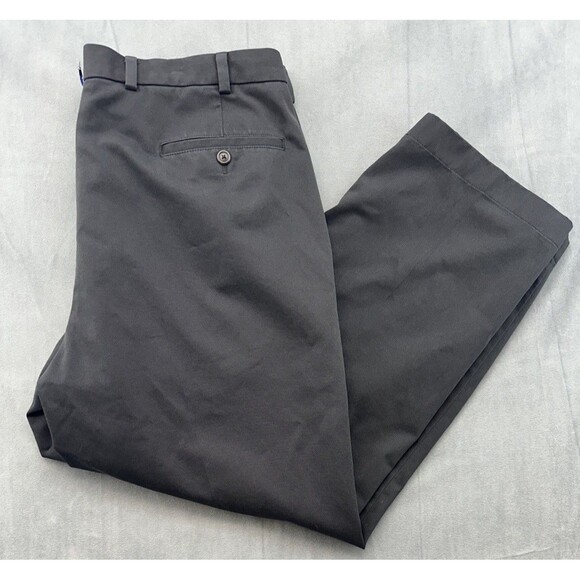 Brooks Brothers Men's 40x30 Hudson Black Chino Flat Front Straight Pants Slacks - Picture 1 of 13